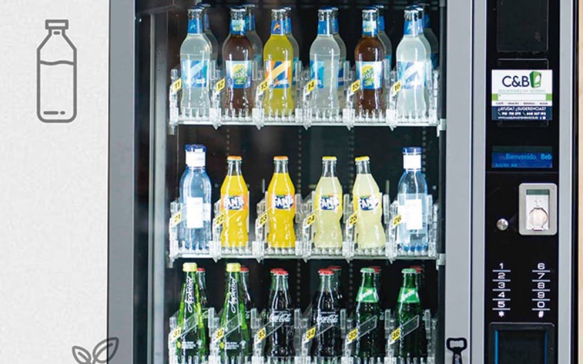 Máquinas que ya no expenden botellas de plástico